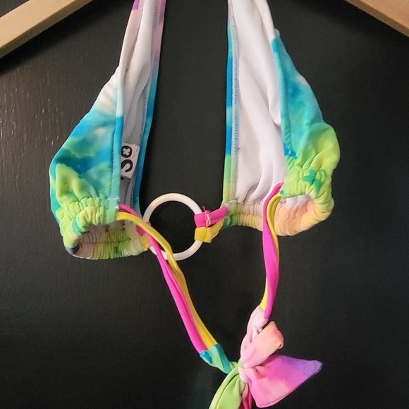 SO, Swimsuit, Rainbow, Tie-Dye, Size XS Bottom and Small Top. - Picture 4 of 10